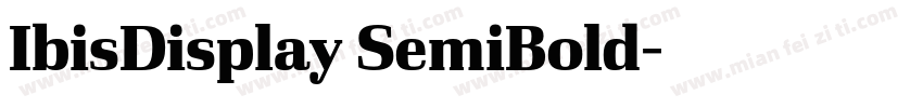IbisDisplay SemiBold字体转换